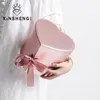 Athena HeartShaped DoubleLayer Gift Box Creative HighEnd Flower Box Hand Packaging Flower Shop Material Wedding Valentine8269292