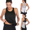 New Women Fitness Sport Camicia senza maniche Yoga Top Running GymShirt Vest Athletic Canotta Yoga Gym Wear Canotta Quick Dry T200601