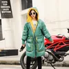 Piumino da donna Parka Cappotto invernale lucido Giacca lunga da donna con cappuccio Parka Anatra bianca da donna Addensare caldo1