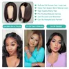 Ishow 13x2 Transparent HD Lace Frontal Human Hair Wigs Short Bob Swiss Lace Front Wig Brazilian Virgin Straight for Women Natural Black 8-12 inch Peruvian