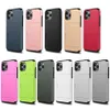 Dual Layer Credit Card Holder Soft TPU Hard PC Shockproof Phone Cases for iPhone 14 13 12 Mini 11 Pro XS Max XR 7 8 Plus Samsung S22 S21 Note20 Ultra S21FE Card Pocket Case