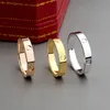 Fashion Designer Ring Classic Stainless Steel Jewelry Gold Love Married Engagement Couple Ring For Women Men