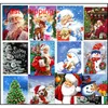 5D DIY Kerstmis Volledige boorboien Rhinestone Diamond Painting Kits Cross Stitch Santa Claus Snowma Qylozq Packing2010