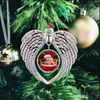 sublimazione spazi vuoti ornamento di Natale decorazioni ali d'angelo forma vuota Aggiungi la tua immagine e il tuo sfondo