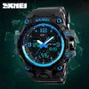 SKMEI бренд роскошные военные спортивные часы мужские кварцевые аналоговые светодиодные цифровые часы человек водонепроницаемый двойной дисплей наручные часы Relogio 220122