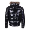 겨울 다운 재킷 남자 스타일리시 한 디자이너 재킷 남성 따뜻한 옷 검은 색 갈색 양육기 야외 모피 코트 B35 커스터마이즈 플러스 크기