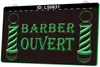 LS0631 Ouvert Barber Poles Open Shop 3D Engraving LED Light Sign Wholesale Retail