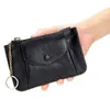Geldbörsen Mini Echtes Leder Münze Frauen Geldbörsen Kleine TOP Layer PO Halter Änderung Handtasche Tasche Zipper Kupplung für kurze