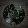 Rambo Film Inspiré Vinyle Musique Record Horloge Murale Man Cave Décor Soldat John Rambo Portrait Laser Etch Disque Vinyle Horloge Artisanale H1230