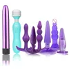 Massagem 8pcsset brinquedos sexuais de vibrador de plugue anal para homens miços de estimulação spot spot silicone masturbação massagem anal expansor adulto pr79288881