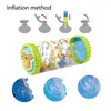 Inflatable Baby Crawling Roller Toy With Rattle And Ball PVC Early Development Infant Toys For 6 Months 1 2 3 Year Olds 220216