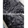 Bandana manteaux Paisley coupe-vent doudoune hommes 2022 hiver mode chaud rembourré Parka décontracté fermeture éclair Harajuku bulle 220105