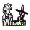 Булавки, броши Beetlejuice Handbook для недавно умершего эмальской булавки и брошь Хэллоуин готического ланчага. Коллекция поклонников Gifts1