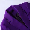 Purple Belt Women Winter Suit Slim Temperament Long Sleeve Blazer and Pants Office Ladies Fashion Business Work Wear 200923