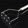 Long Handle Press Crusher Hanging Stainless Steel Potato Masher Siliver Easy To Use Fruit Easy Carry Practical 3 5am cc
