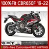 Carrosserie d'injection pour HONDA CBR-650F CBR650 F CBR 650F 19-22 Shark Fish Years Carénages 110No.107 CBR-650 650CC CBR650F 19 20 21 22 CBR 650 CC 2019 2020 2021 2022 Corps OEM