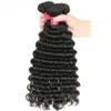 Malaisien vague profonde bouclés 3 4 Bundles Mylaysian cheveux tisse Deepwave cheveux faisceaux humains brésilien péruvien indien cambodgien 24 28051788