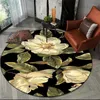 tapis fleuris noirs