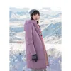 Inman 러시아 겨울 여성 솔리드 후드 스트레이트 느슨한 따뜻한 여성 긴 오리 다운 레이디스 재킷 코트 201029