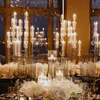 100 см Высокие 10 оружия Свадебные акриловые трубы Кристалл Утилив Candelabra Clear Base Tree Centerpectes Свеча в продаже SENYU0622