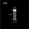 30 * 80 * 21mm 40ml Glasflaskor Aluminiumlock Tomt Transparent Clear Gift Wishing Jars 24PCSlothigh QualTity