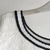 여자 니트 패션 레터 패턴 여성 흑백 블라우스 여름 여름 짧은 소매 승무원 목 통기성 티셔츠 캐주얼