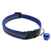 反射犬の襟の魅力とベルキャットセーフティエラスティック弾性調整leashesソフトベート素材12色ペット製品小型犬Collar WY1301