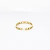 Baoliren Titanium Steel Roman Numerals Jewelry Yellow Gold Hollow Out Bangle for Women T200423252B