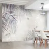 Beställnings- fotovägg väggmålning modern handmålad abstrakt konst växtblad 3d sovrum vardagsrum TV bakgrund tapet täcker