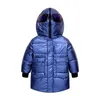 Olekid 2020 inverno para baixo jaqueta para meninos ultraman impermeável criança brilhante criança casaco de inverno 3-12 anos criança meninas adolescentes outerwear parka lj201017