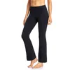 Bootcut Spodnie jogi dla kobiet z kieszeniami wysokiej talii spodnie rozszerzone kobiety trening nosić klasyczne profesjonalne spodnie żeńskie H1221