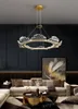 Postmoderne Luxus-Wohnzimmer-LED-Pendelleuchten-Beleuchtung Nordic Kitchen Island Flower-Shaped Hang Light Restaurant Round Kronleuchter