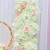 Hochzeit Bogen Blumenarrangement liefert DIY Party Hochzeit Blumendekor Rose Pfingstrose Straße führt künstliche Blume Reihe Tischläufer258U