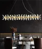 Luxo moderno candelabro iluminação para sala de jantar nova chegada levou lâmpada de cristal cozinha ilha decoração lustres de Cristal