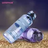 Uzspace 1500ML زجاجات المياه سلبية أيون الرعاية المحمولة الرياضة في الهواء الطلق السفر المشي لمسافات طويلة غلاية صديقة للبيئة تريتان (BPA مجانا) 201105