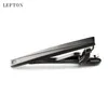 Lepton Classic Business Square Black Brush Mens Cufflinks Tie Clips Set High Quality Necktie Pin Tie Bars Clip Clasp Drop Ship 2012500454