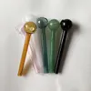 10cm colorful pyrex glass oil burner pipe glass tube smoking pipes tobcco herb glass oil nails