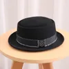 Stingy Brim Hats Men Fedora Hat Fashion 100% Pure Australia Wool Men's With Pork Pie For Classic Felt Women Cap1217d