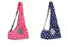 Spring Summer Canvas Dog Carrier Dotted Prints Pet Sling Bag Portable Puppy Cat Bags Blure Red Color Outdoor 39dl E1