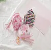 Hot Sale Flamingo Bag Shaped Keychain Coin Purse Zipper Små plånbok Mode Keychain Handväska Handväska Mini Barn Pengar påse