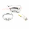 Stainless Steel Cock Cage Penis Ring Device Optional Uretheral Tube Plug Adult Sex Toys for Men XCXA2671486277