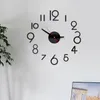 Affaire DIY Miroir Effet Home Decoration Stickers muraux European Style Quartz Aignet Salon 3D Mur Clock Modern Design3549996