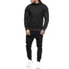 Men's Sportswear Autumn Patchwork Zipper Sweatshirt Top Pants Sets Sports Suit Tracksuit men track suit 2020 survetement homme 89CL