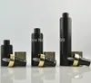 Pompa a spruzzo airless da 15 ml Bottiglia vuota nera Lozione da 30 ml Cosmetica Emulsione da 50 ml 30 pezzi / lotto
