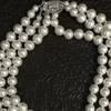 Multilayer Pearl Chain bana halsband Kvinnor Fashion Rhinestone Satellite Kort halsband för presentfest Högkvalitativ smycken S9853690
