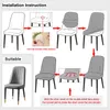 Polar Polar High Back Chair Cover Stretch Zmywalne Dining S Pokrowce Slipcover Office Boże Narodzenie Dom 14 Kolor 220302