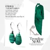 New year039s gift 925 silver set Malachite Earrings gem Earrings Ethnic Malachite Earrings6146512