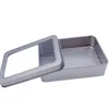 10.7 * 7 * 3 cm Open venster Metalen opslagcases, TIN-dozen stalen display verpakking kan gratis verzending