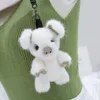 Keychains Imported Real Cute Piggy Fur Bag Pendant Plush Doll Car Key Rings Trendy Jewelry Accessori2894