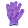Купальные перчатки потирая полотенце Отшелушивающая кожача пальцы для тела двойной скруббер скруббер Glove Spa Massage Gloves IIA7713534147